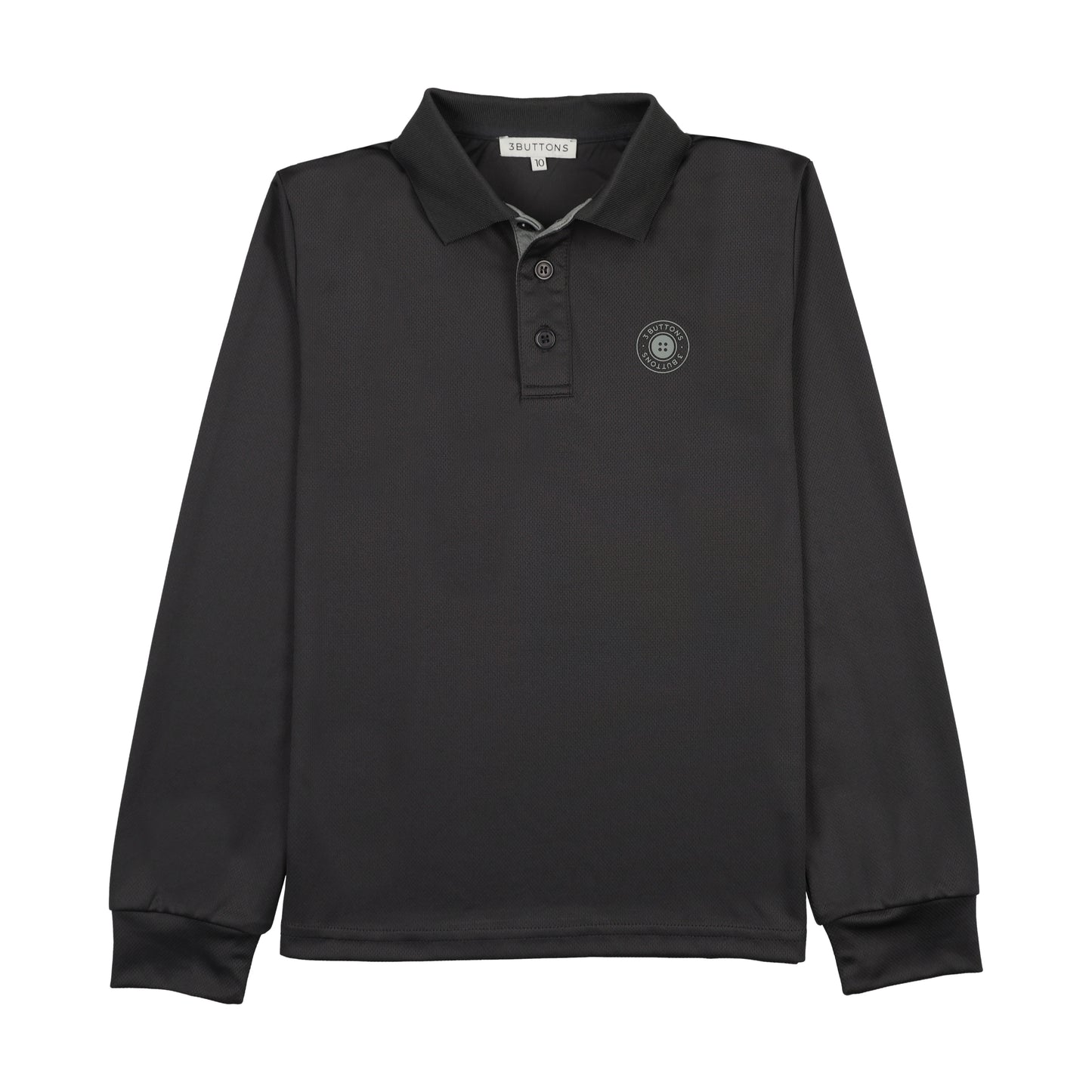 3 BUTTONS HEATHER GREY/LIGHT GREY CONTRAST POLO