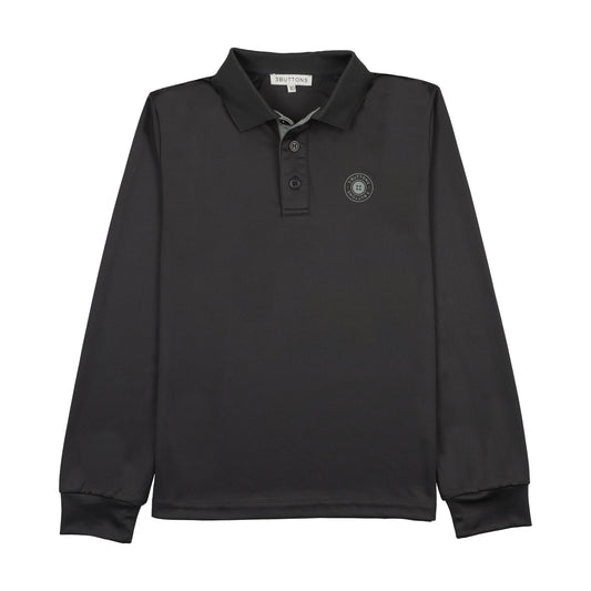 3 BUTTONS HEATHER GREY/LIGHT GREY CONTRAST POLO