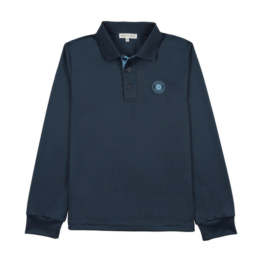 3 BUTTONS BLUE/LIGHT BLUE CONTRAST POLO