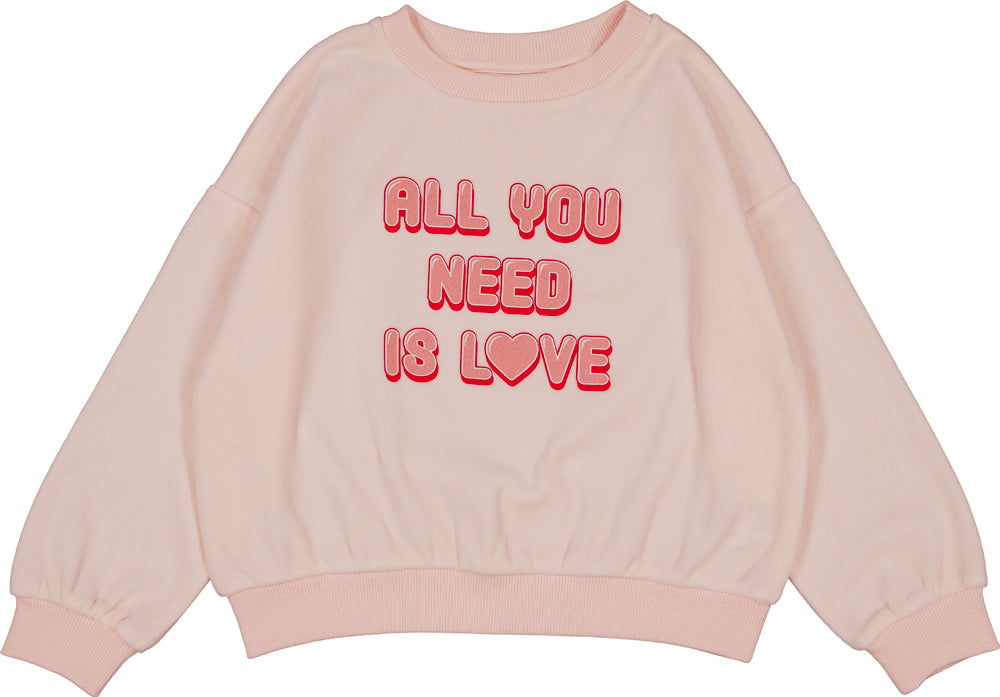 LOUIS LOUISE LIGHT PINK WORDED SWEATSHIRT