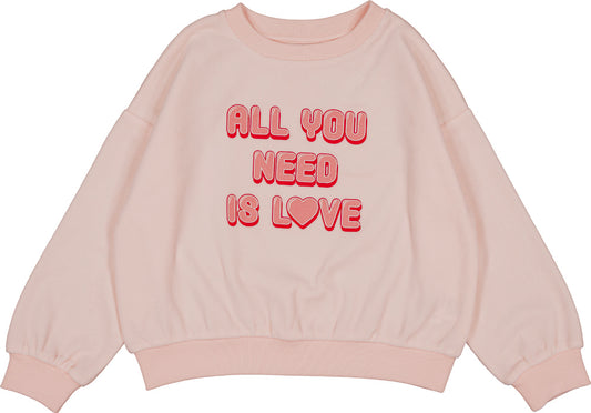 LOUIS LOUISE LIGHT PINK WORDED SWEATSHIRT