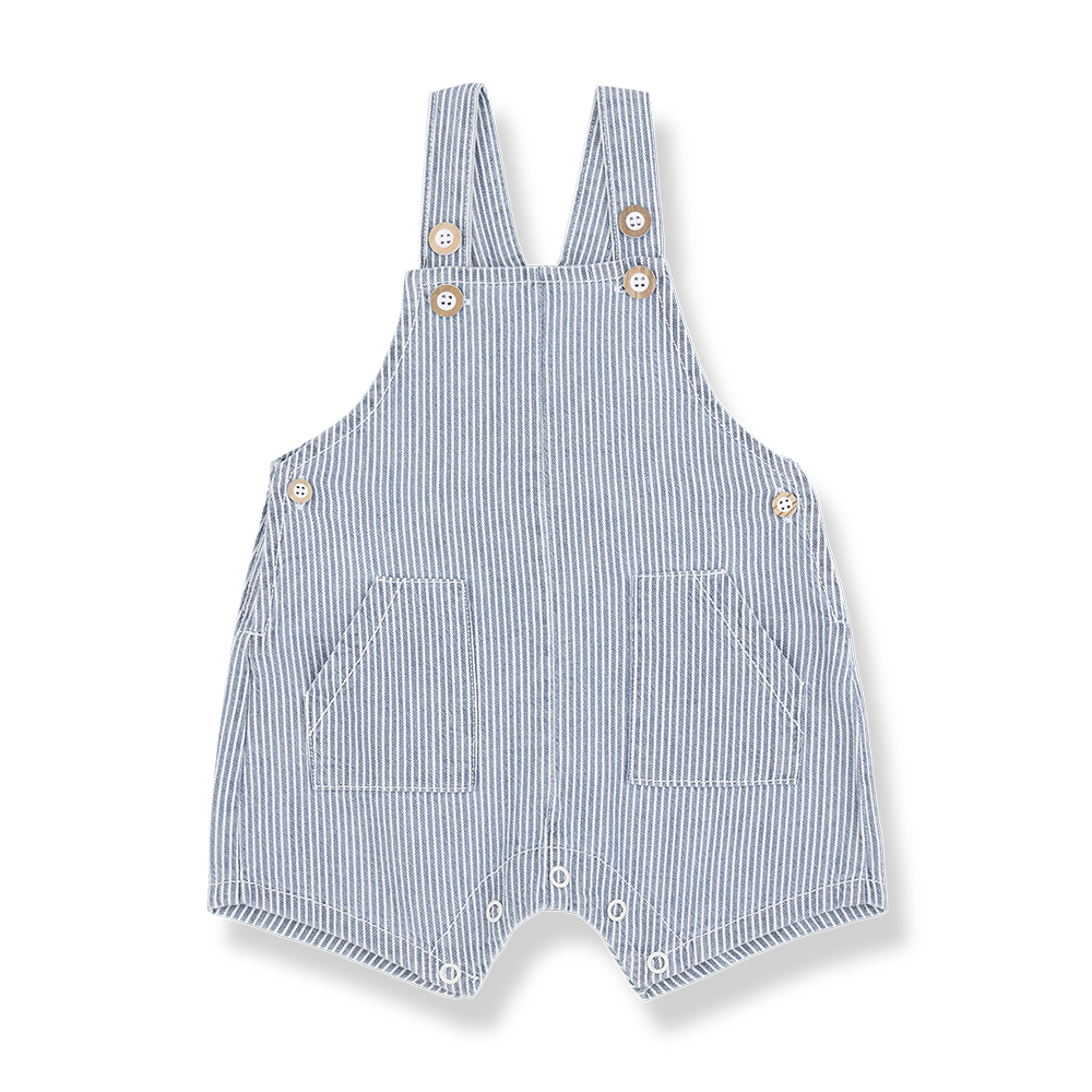 1+ IN THE FAMILY BLUE STRIPED OVERALLS