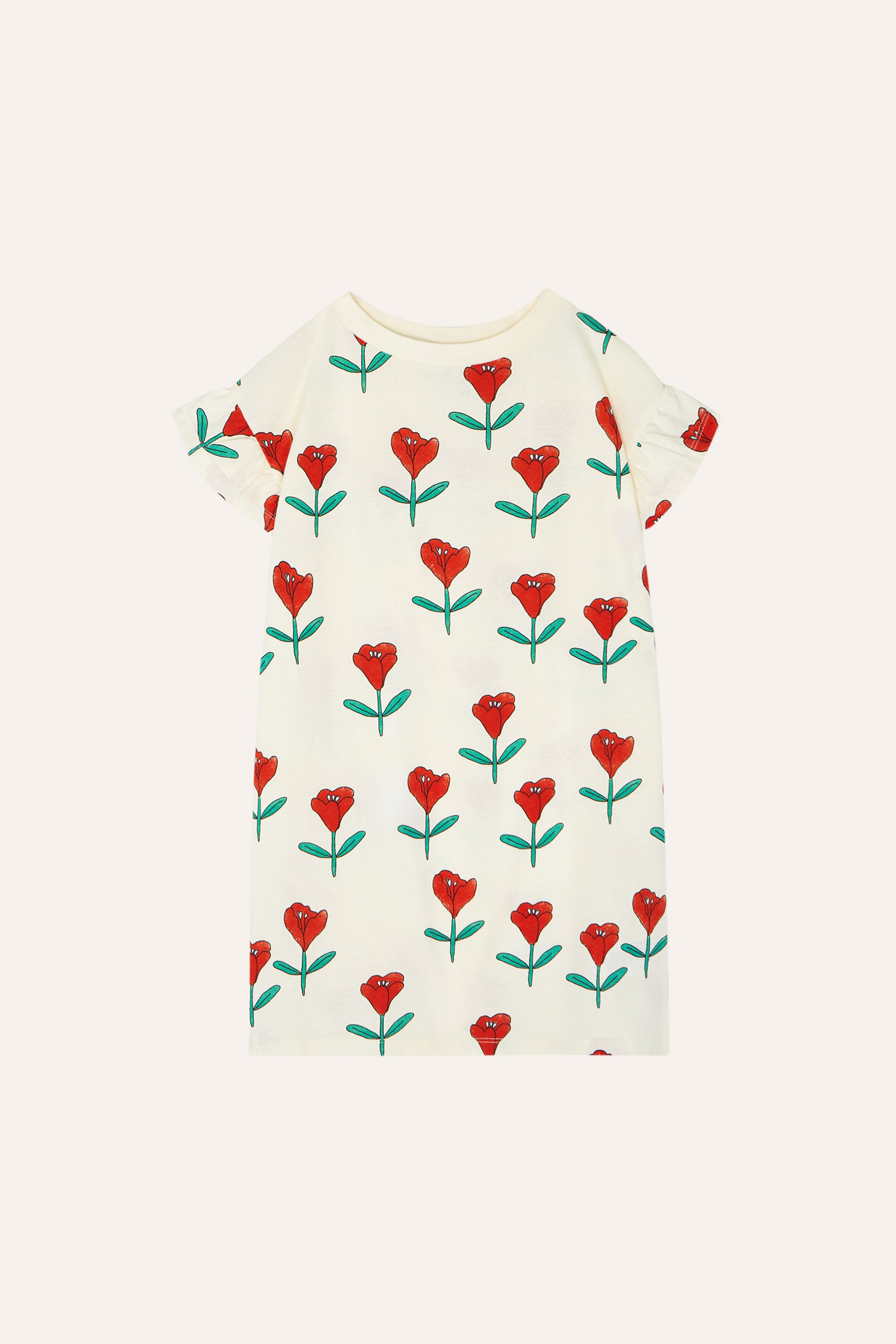 THE CAMPAMENTO WHITE TULIP PRINT DRESS