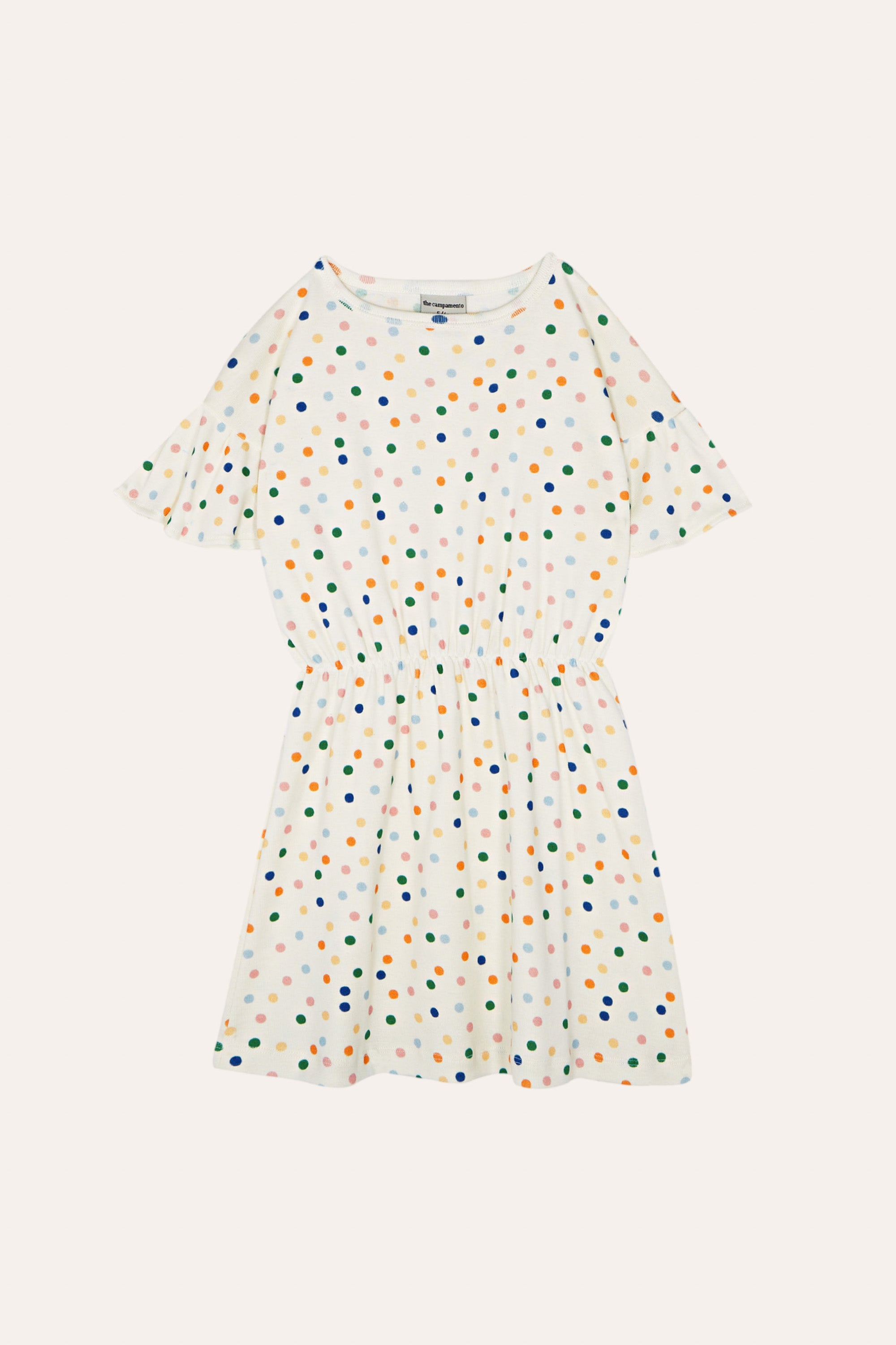 THE CAMPAMENTO ECRU DOTTED DRESS