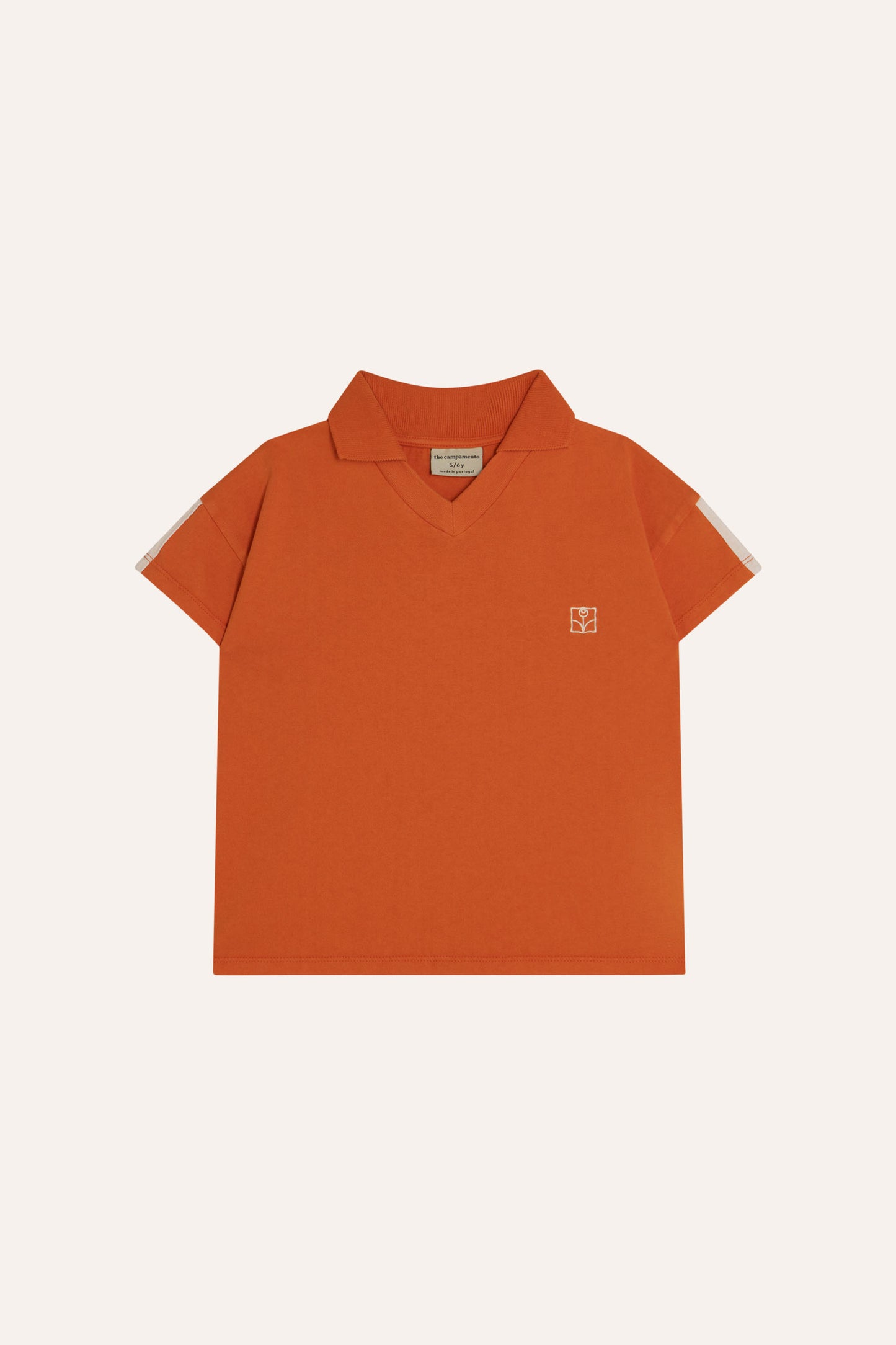 THE CAMPAMENTO ORANGE POLO T-SHIRT