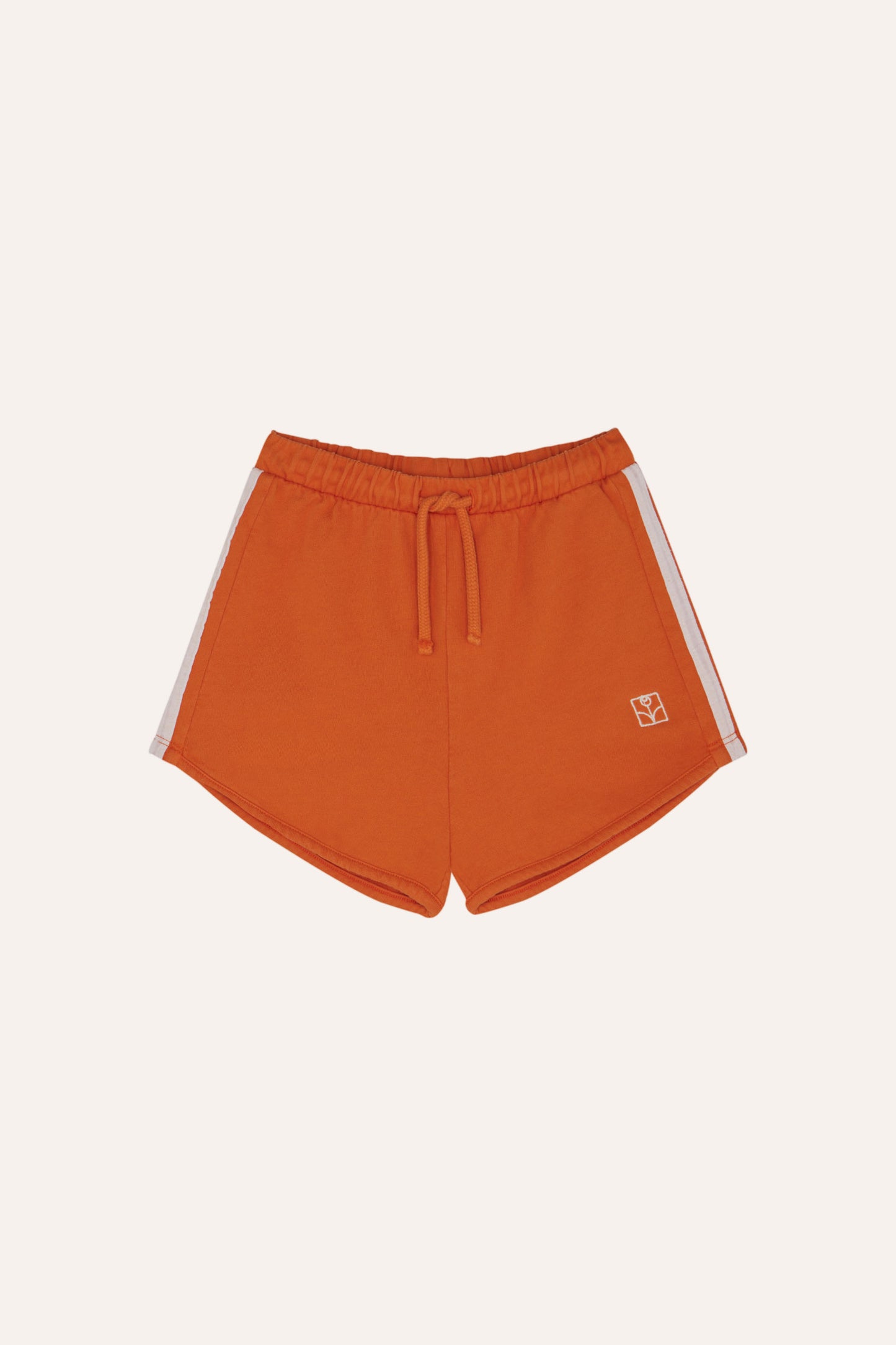 THE CAMPAMENTO ORANGE TIE SHORTS