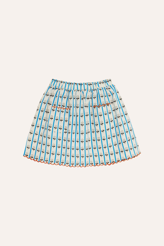 THE CAMPAMENTO BLUE FLORAL POCKET SKIRT