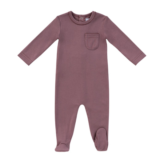 KIPP BERRY EMBROIDERED POCKET FOOTIE