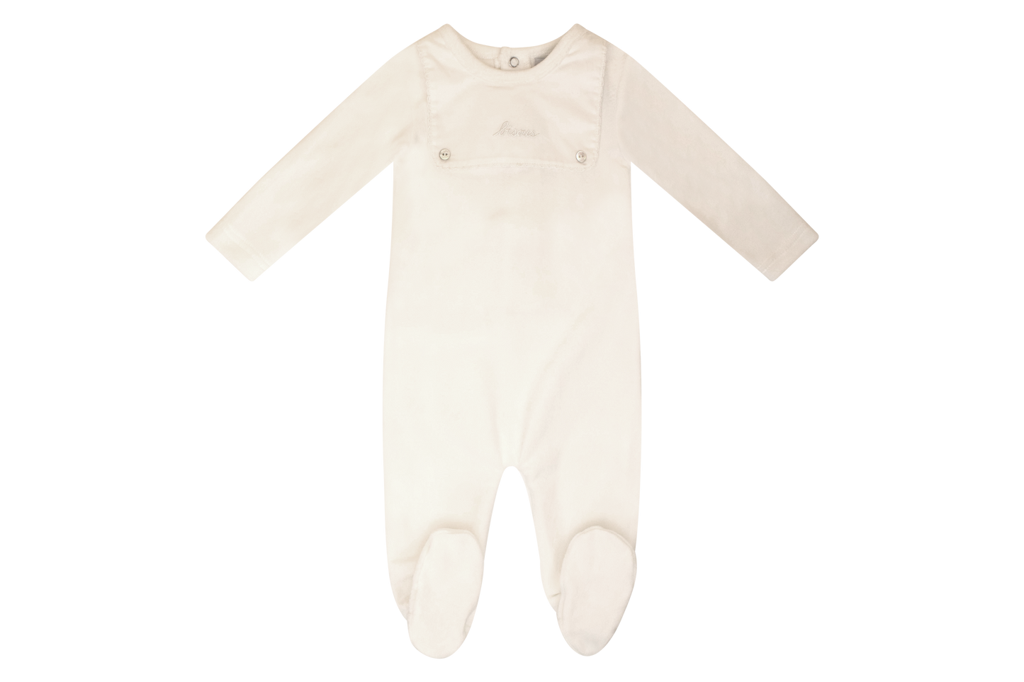 KIPP WHITE BISOUS BIB FOOTIE [Final Sale]