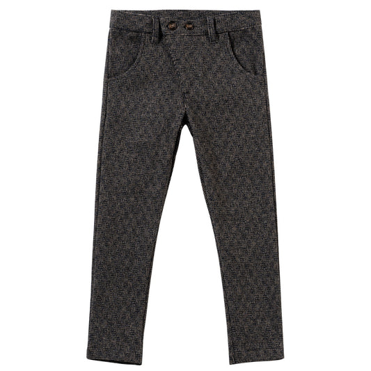 KLAI BLACK/BROWN PATTERN SLIM PANTS [FINAL SALE]