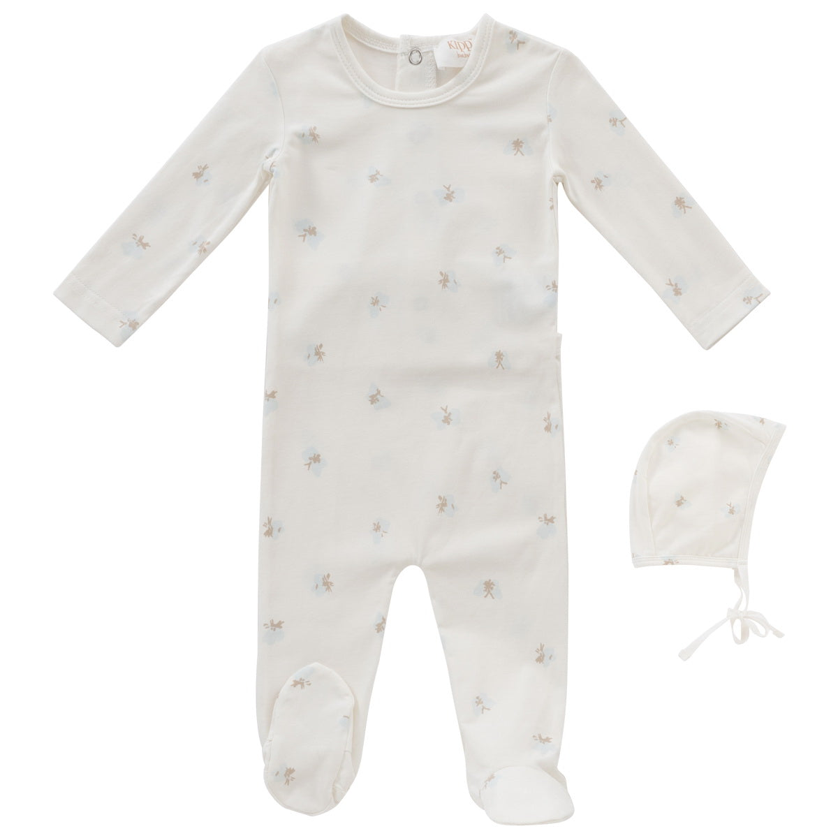 KIPP BLUE BUTTERFLY FOOTIE SET