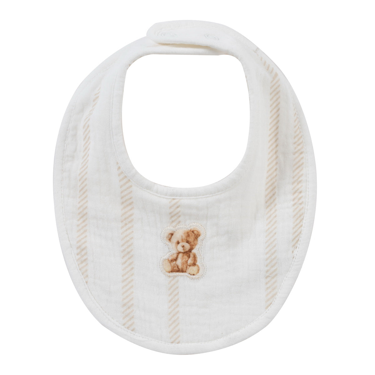 KIPP BIEGE STRIPE TEDDY PATCH BIB