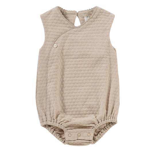 KIPP TAN TEXTURED ROMPER