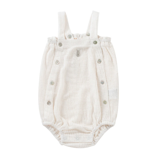 KIPP WHITE RIBBED ROMPER