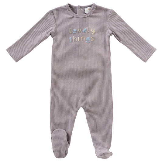 KIPP LAVENDER WORDED FOOTIE