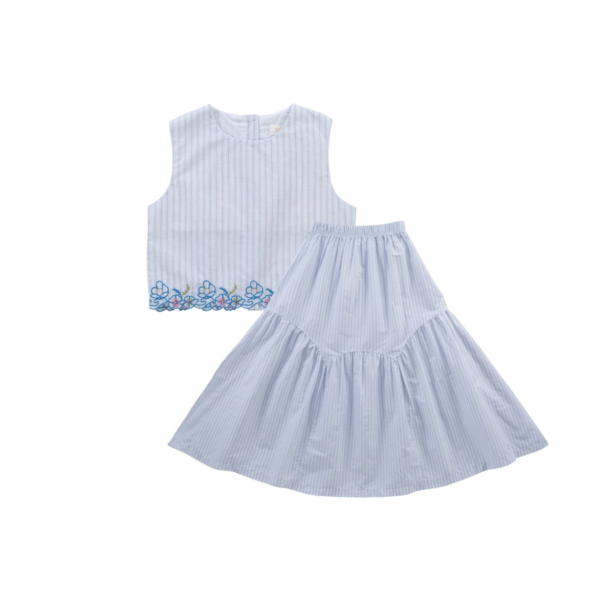 KIPP LIGHT BLUE STRIPE SKIRT SET