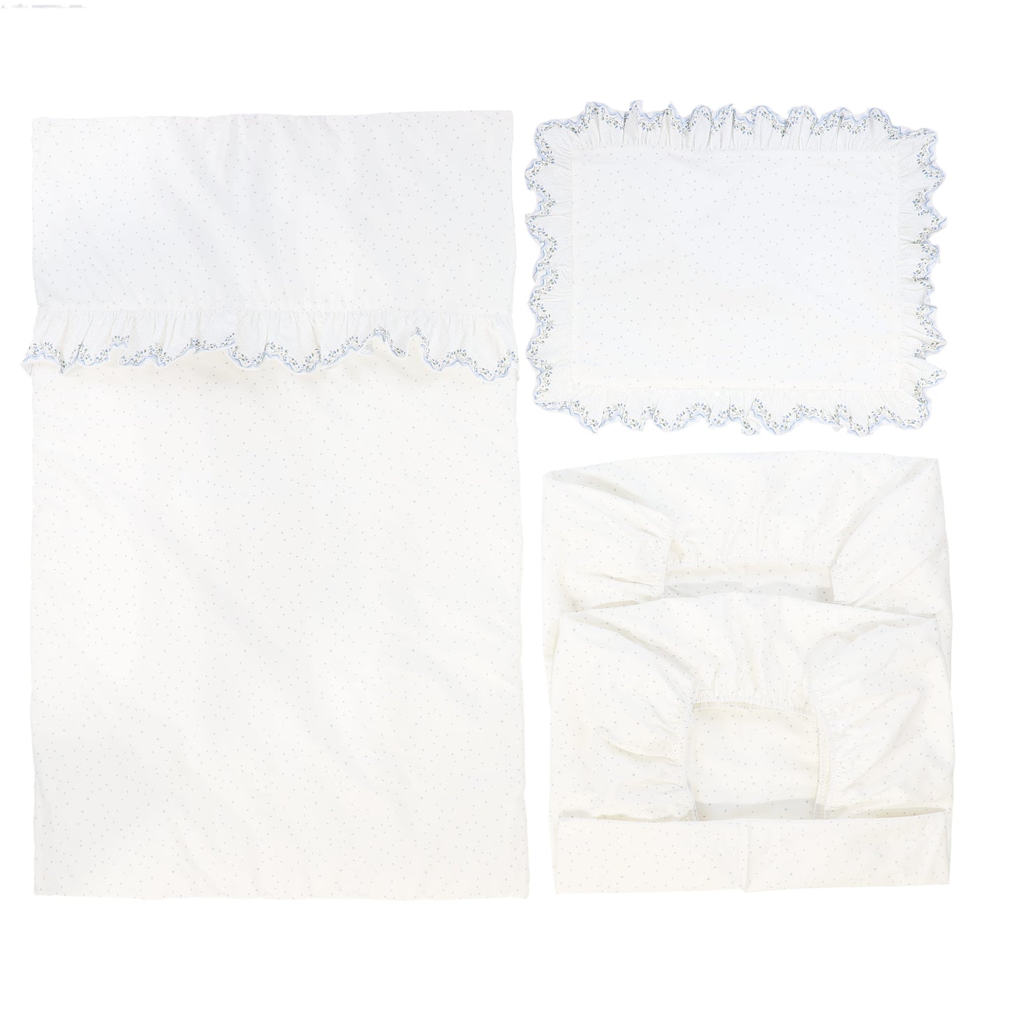 KIPP BLUE GARDEN PRINT CRIB SET