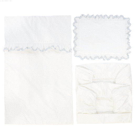 KIPP BLUE GARDEN PRINT CRIB SET