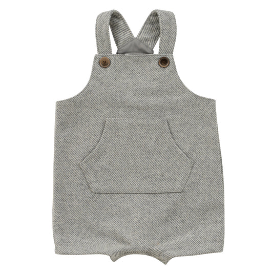 KIPP GREY TEXTURED KNIT ROMPER