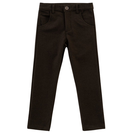 KIPP DARK BROWN SLIM STRETCH PANTS