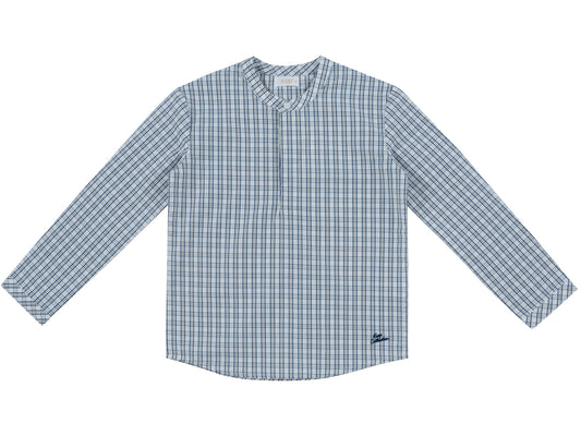 KIPP DUSTY BLUE PLAID BUTTON SHIRT