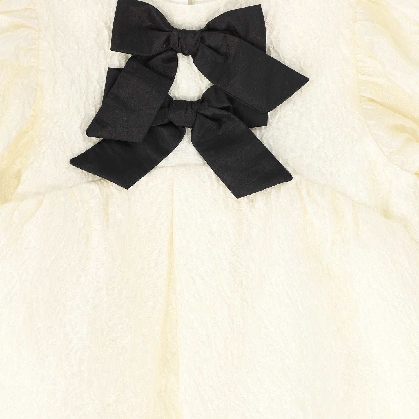 TUTU DU MONDE CREAM PUFF SLEEVE BOW DRESS