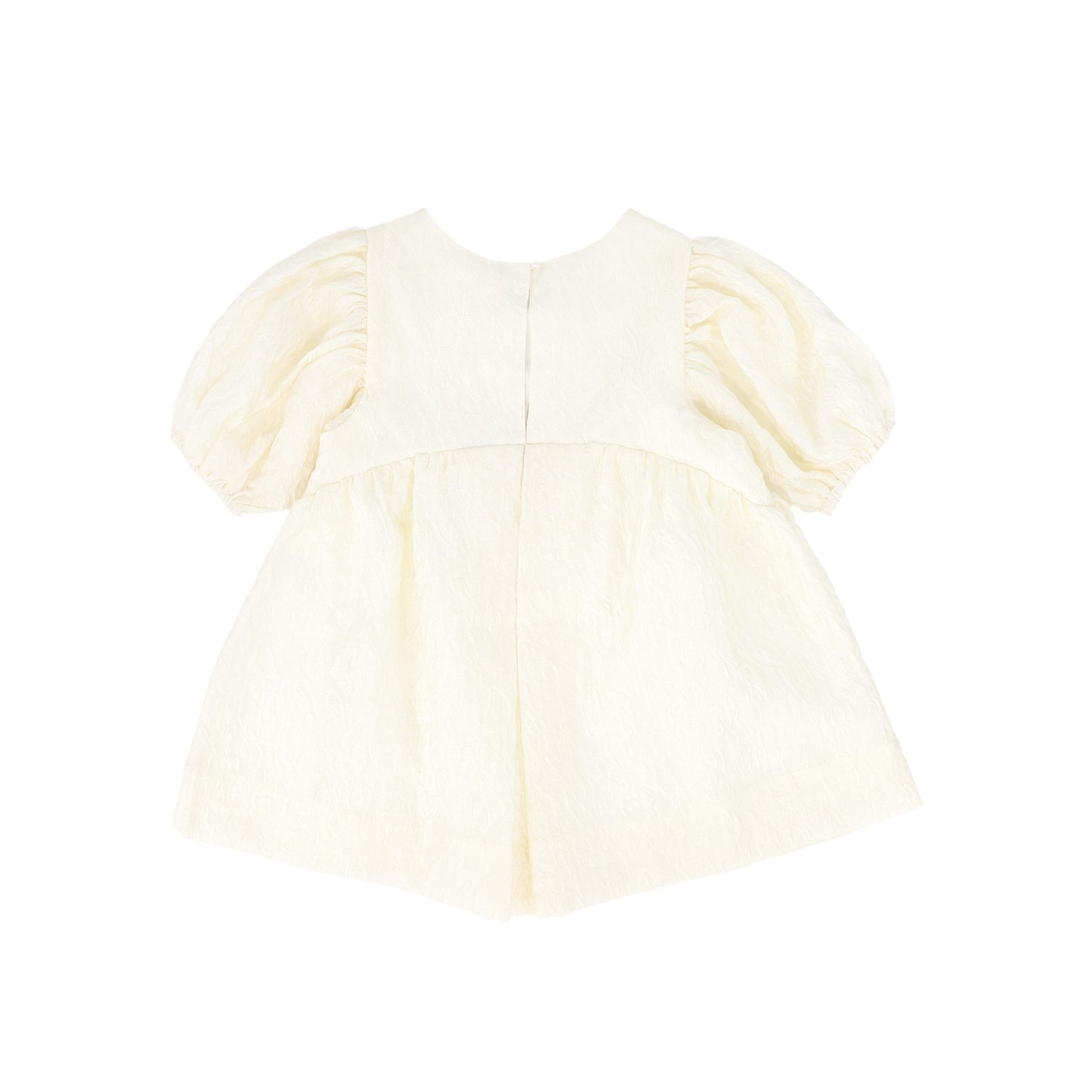 TUTU DU MONDE CREAM PUFF SLEEVE BOW DRESS