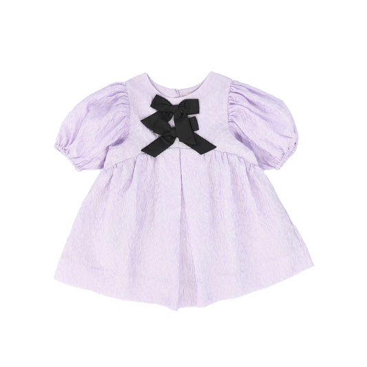 TUTU DU MONDE LAVENDER PUFF SLEEVE BOW DRESS