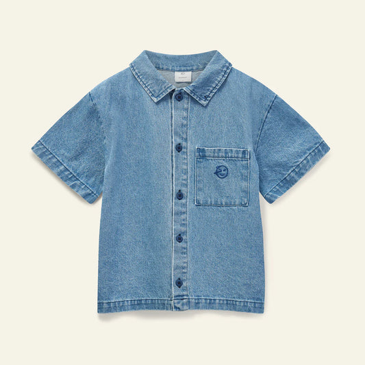 WYNKEN BLUE DENIM COLLAR SHIRT