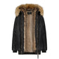 SCOTCH BONNET BLACK/NATURAL FUR LINED COAT