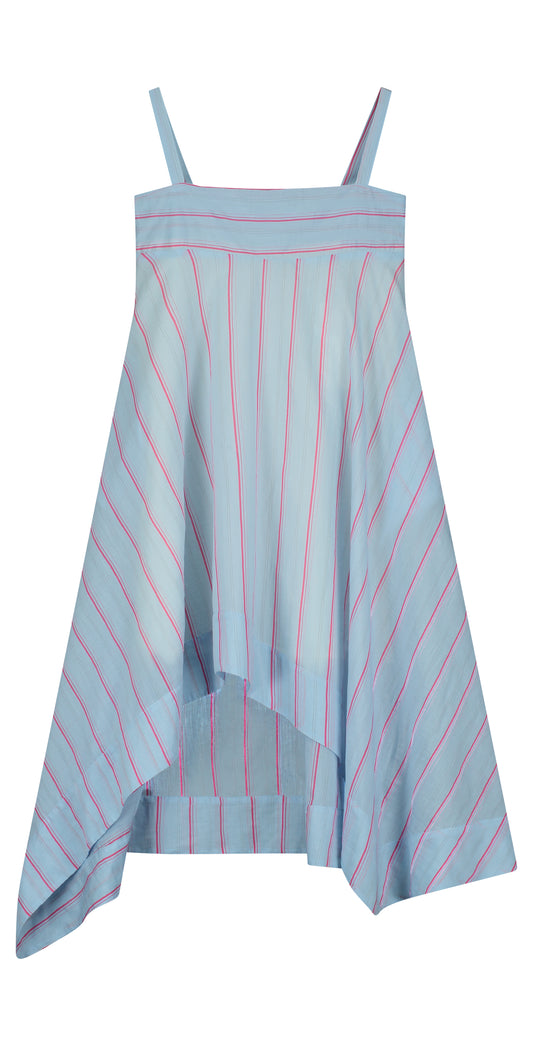 TANGERINE BLUE/RED STRIPED ASYMMETRICAL JUMPER