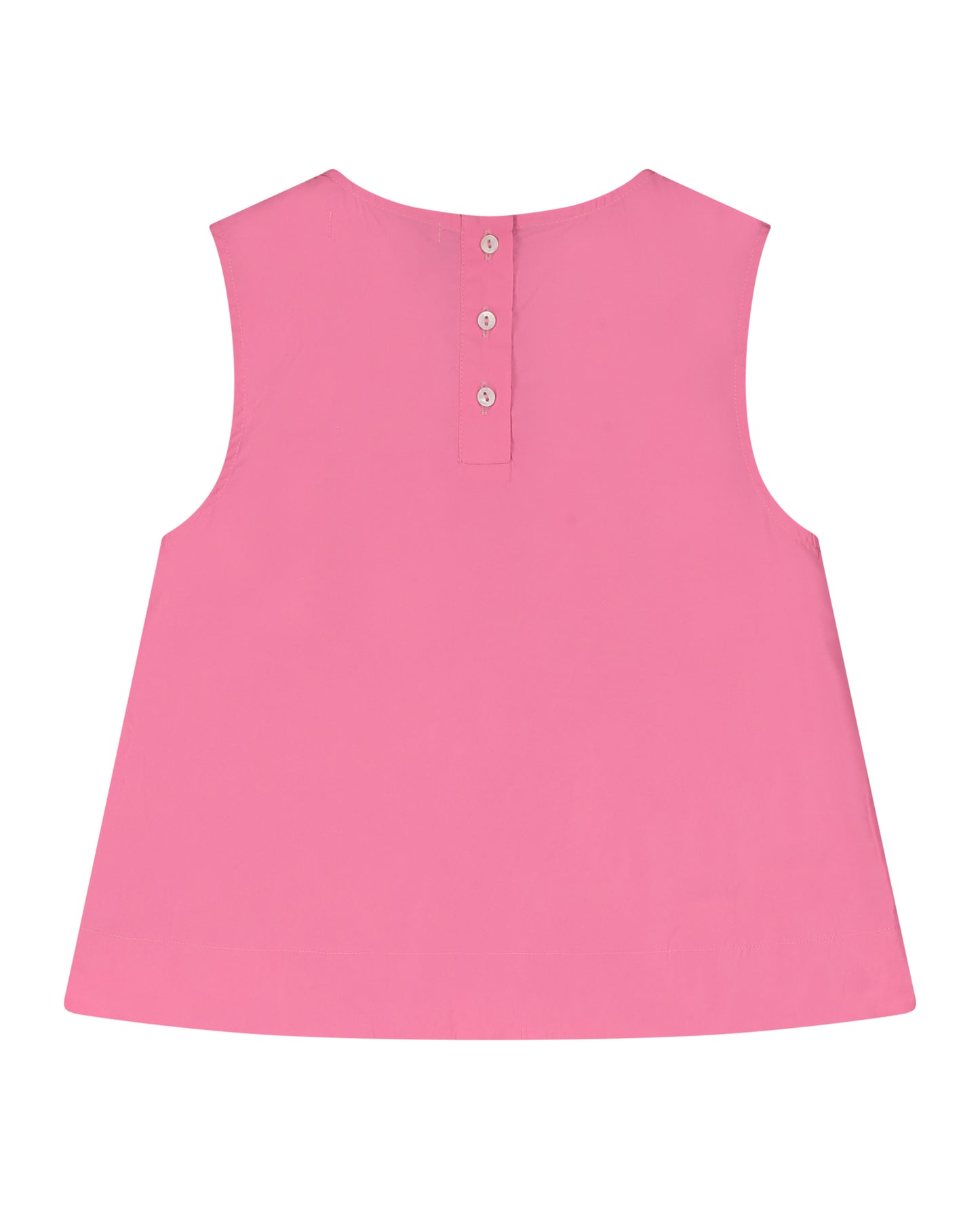 TANGERINE PINK TAFFETA A-LINE BLOUSE [FINAL SALE]