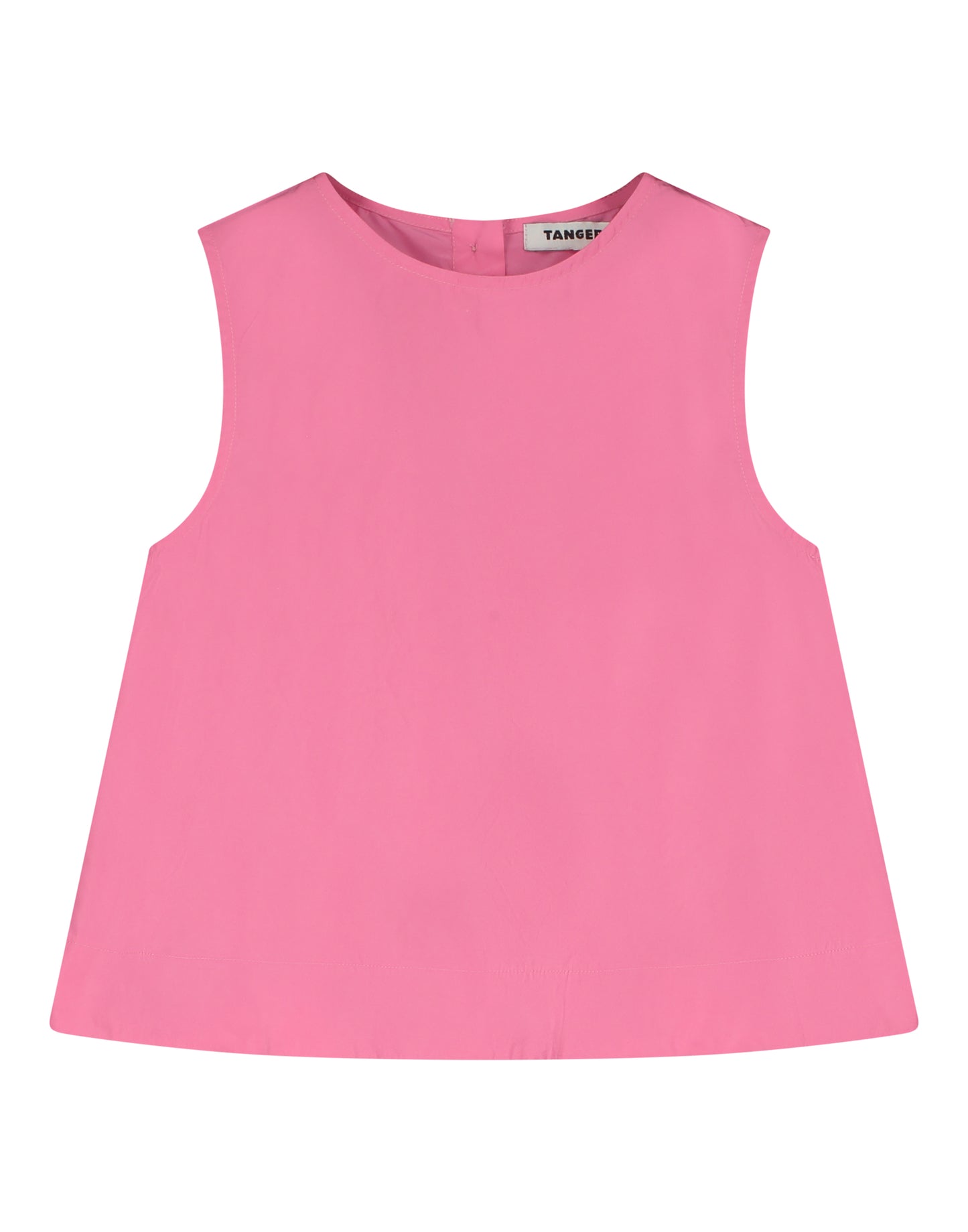 TANGERINE PINK TAFFETA A-LINE BLOUSE [FINAL SALE]