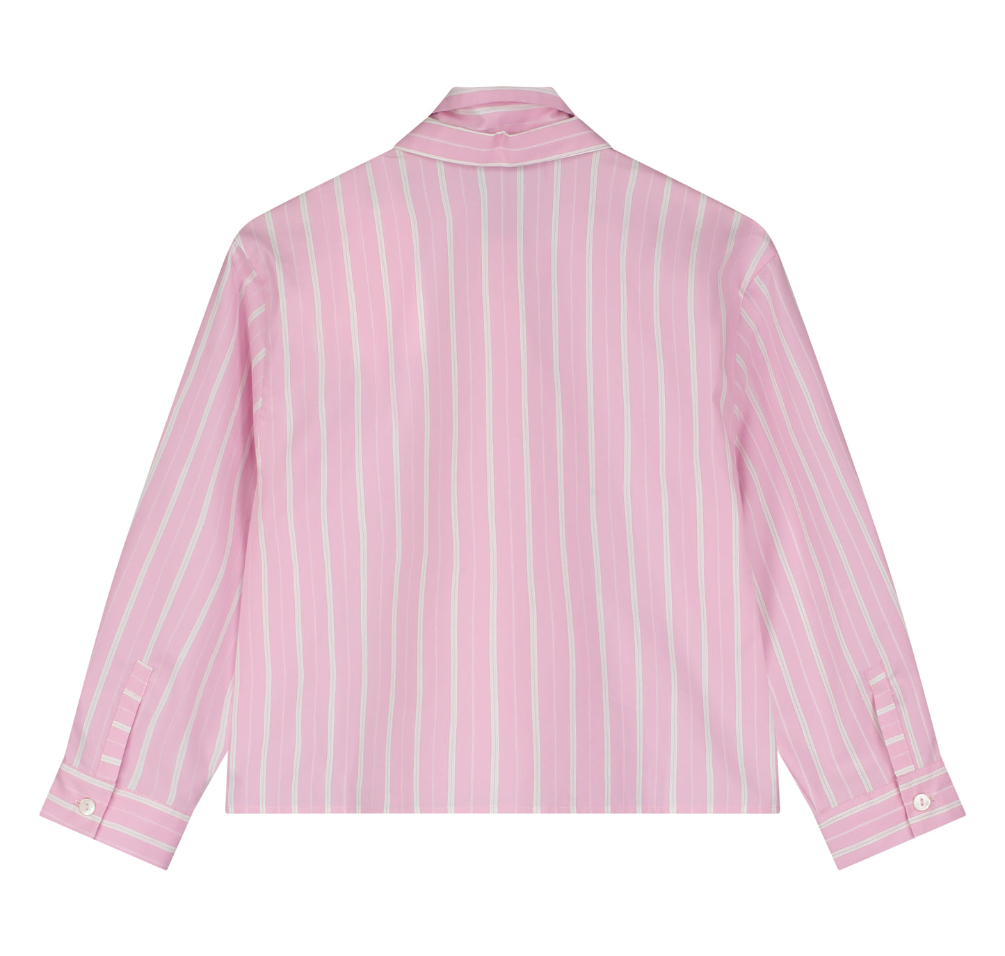 TANGERINE PINK TIE-NECK BLOUSE [FINAL SALE]