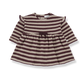 1+ IN THE FAMILY DARK PURPLE STRIPED DRESS