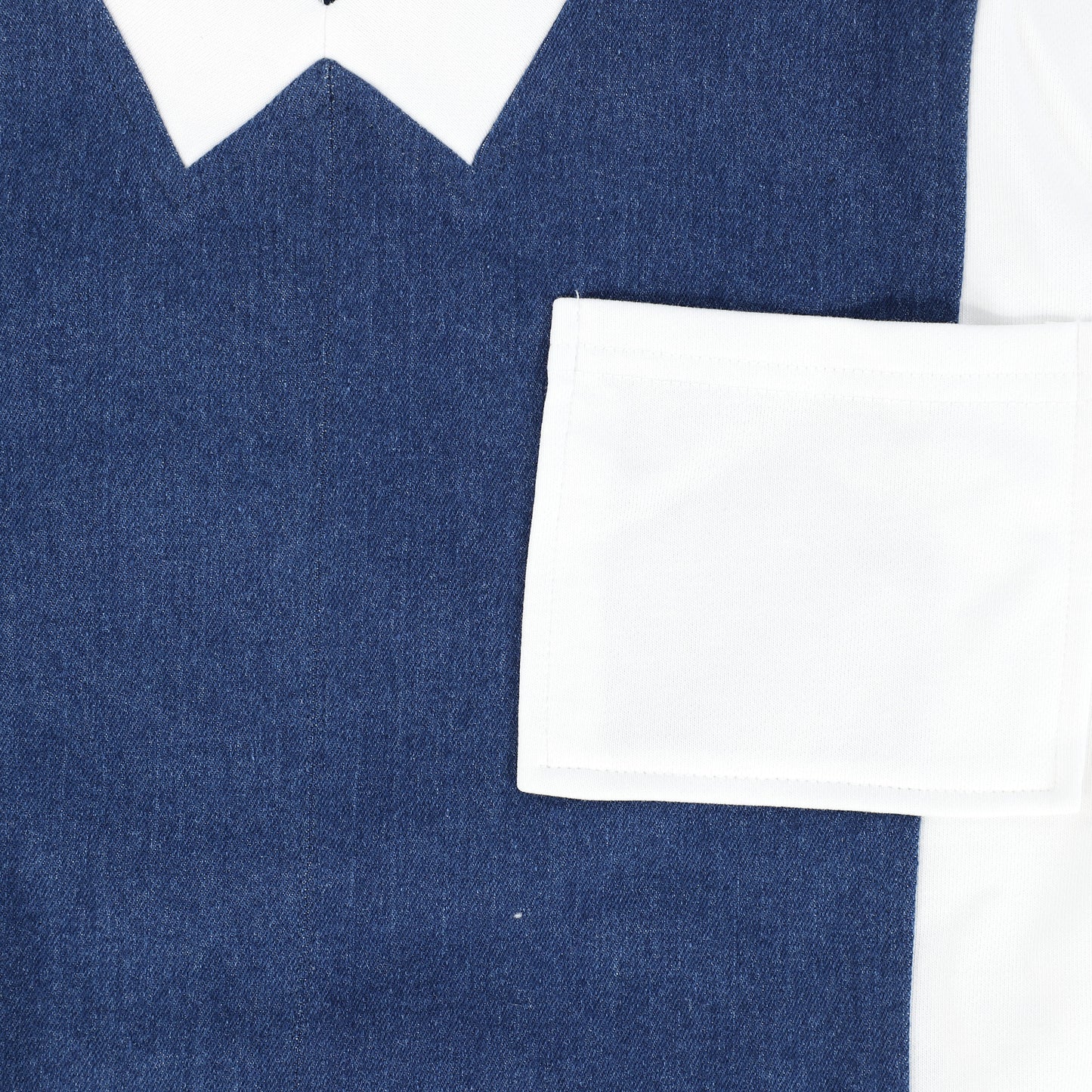 TEEN BOSS DENIM/WHITE POCKET TOP [FINAL SALE]