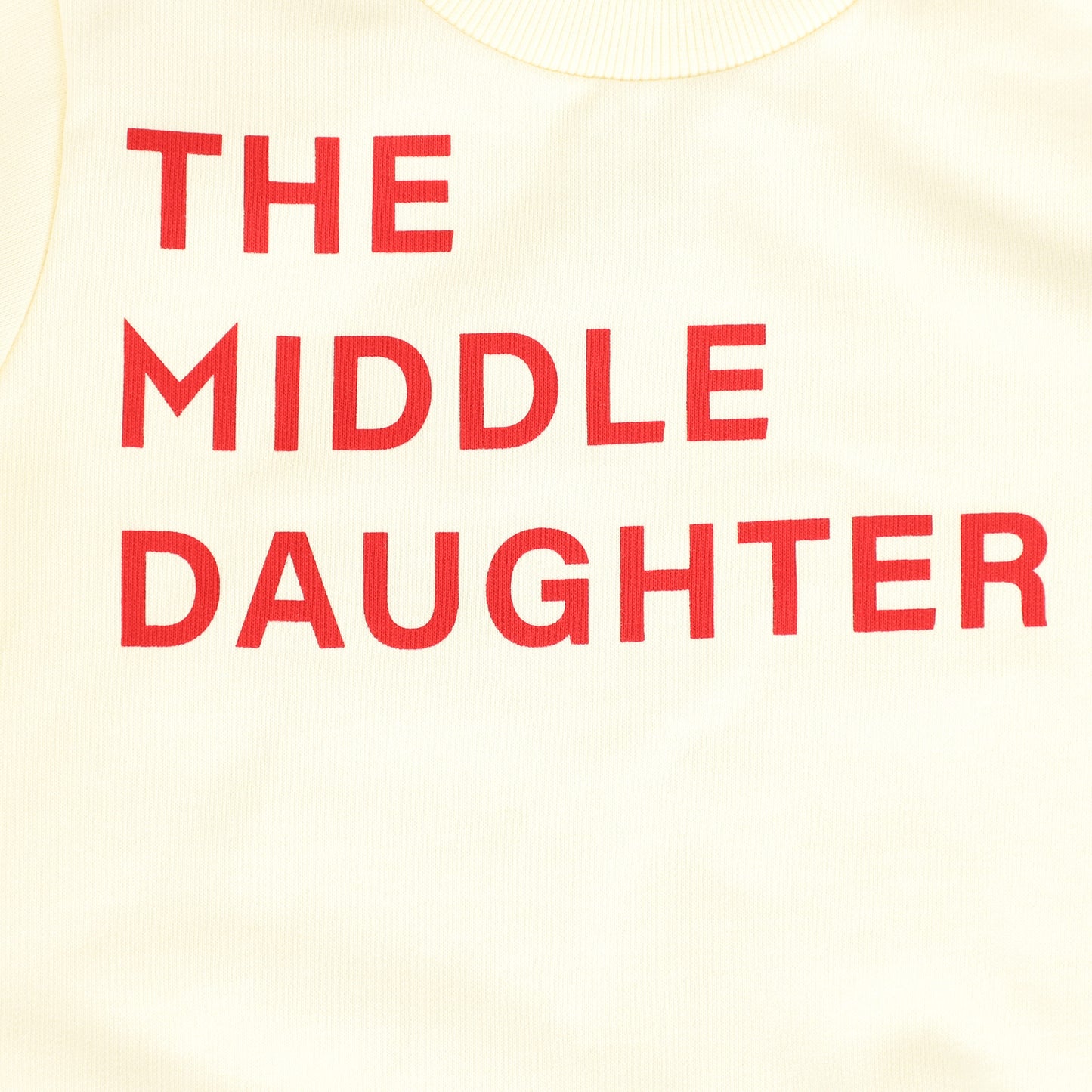 THE MIDDLE DAUGHTER CREAM/RED WORDED SWEATSHIRT [FINAL SALE]