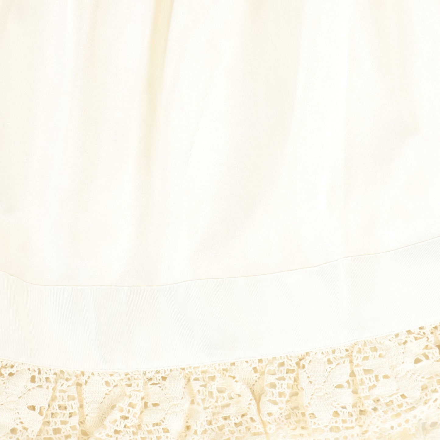 THE MIDDLE DAUGHTER CREAM VELVET LACE TRIM SKIRT [FINAL SALE]