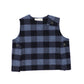 BE FOR ALL NAVY BLUE CHECKED VEST
