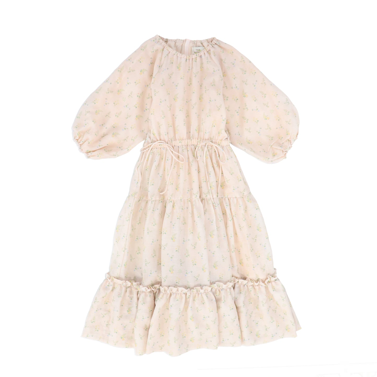 THE MIDDLE DAUGHTER PINK FLORAL PUFF SLEEVE DRESS