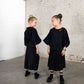 TNTRM BLACK WOVEN PLEAT MIDI SKIRT [FINAL SALE]