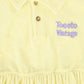 TOCOTO VINTAGE PALE YELLOW TERRY COLLAR DRESS