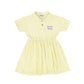 TOCOTO VINTAGE PALE YELLOW TERRY COLLAR DRESS