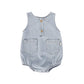 TOCOTO VINTAGE BLUE DENIM WASH POCKET ROMPER