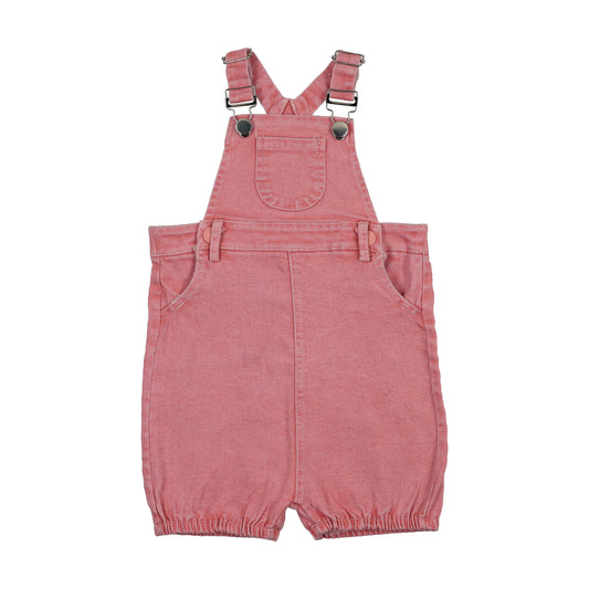BOPOP PINK DENIM POCKET ROMPER