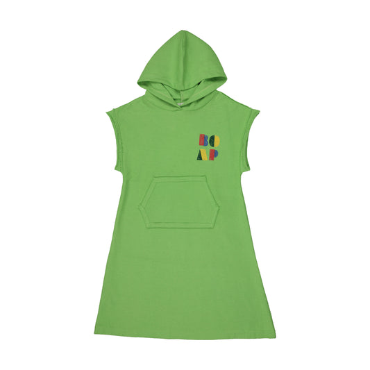 BOPOP GREEN LOGO POCKET DRESS