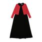 BOPOP BLACK/RED CARDIGAN MAXI DRESS SET