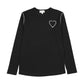 BOPOP BLACK HEART EMBROIDERED TSHIRT [FINAL SALE]