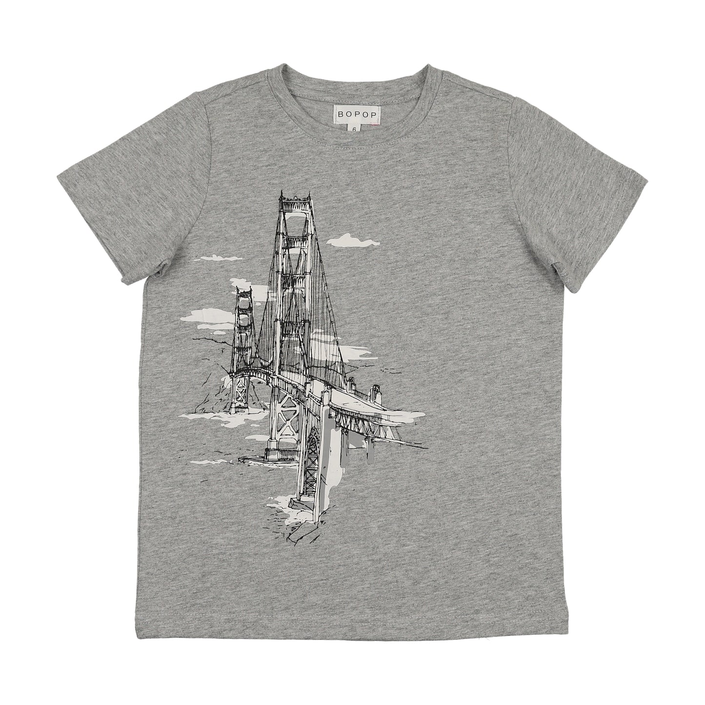 BOPOP GREY BRIDGE GRAPHIC TSHIRT