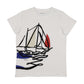 BOPOP WHITE BOAT GRAPHIC TSHIRT